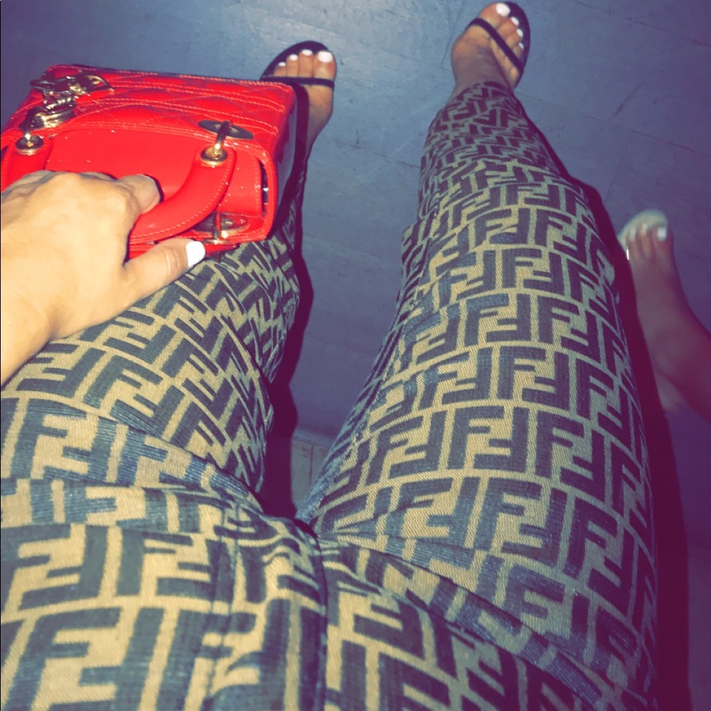 Fendi Zucca Authentic High Waisted Jeans